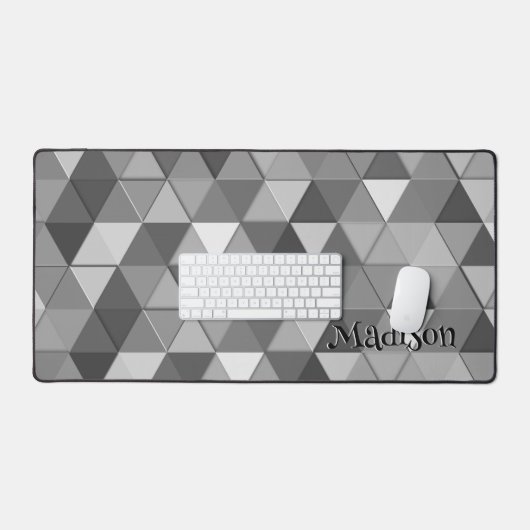 Gray triangle géométrie rétro motif Monogramme (Clavier et souris)