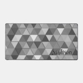 Gray triangle géométrie rétro motif Monogramme (Recto)