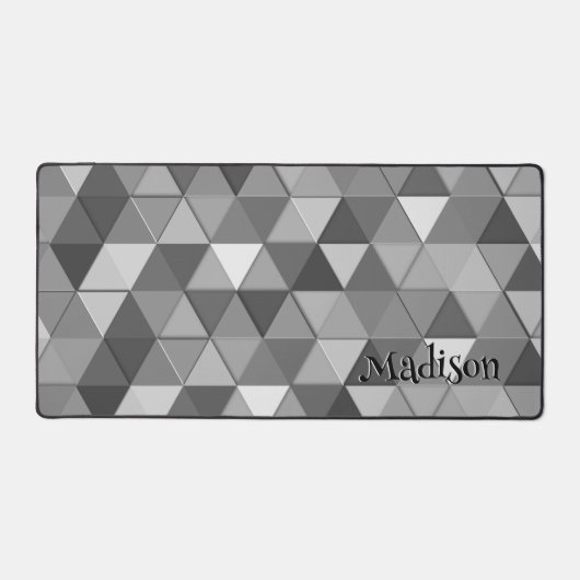 Gray triangle géométrie rétro motif Monogramme (Recto)