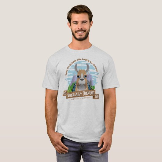 Gray Tshirt van Virtual Trek Mannen (Voorkant volledig)