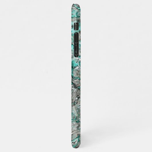 Gray Turquoise Mint Green Minerals Agate Pattern iPhone Hoesje (Linkerkant)
