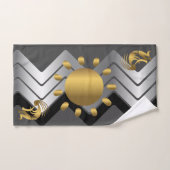 Gray Turquoise Sud-Ouest Or Kokopelli (Serviette à main)