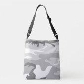 Gray Urban Military Camouflage Pattern Crossbody Tas (Achterkant)
