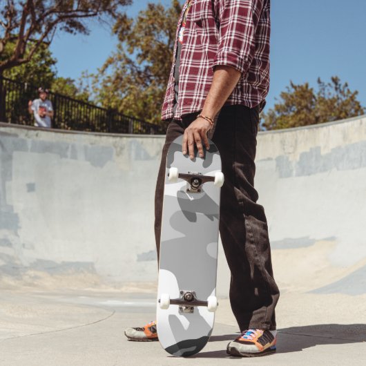 Gray Urban Military Camouflage Pattern Skateboard (Buiten 2)