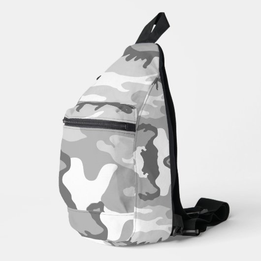 Gray Urban Military Camouflage Pattern Sling Bag (Rechterhoek)