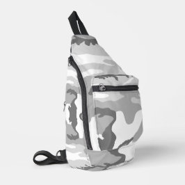 Gray Urban Military Camouflage Pattern Sling Bag