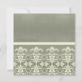 GRAY VELVET WHITE DAMASK CLASSIC WORKSHOP EVENT KAART (Achterkant)