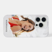 Gray Watercolor Wash Personalized Photo with Name (Verso Horizontal)