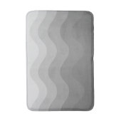 Gray Wavey Stripe Modern Bath Mat (Voorkant Verticaal)