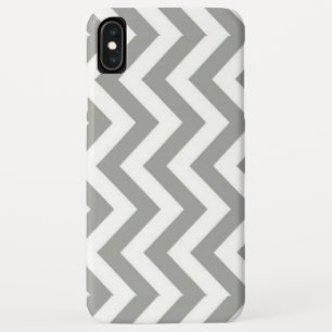 Gray White Chevron iPhone XS Max Hoesje
