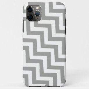 Gray White Chevron iPhone 11 Pro Max Hoesje