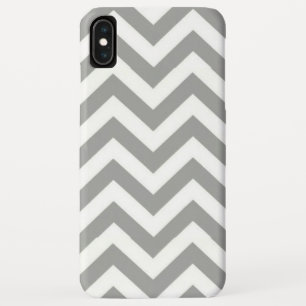 Gray White Chevron iPhone XS Max Hoesje