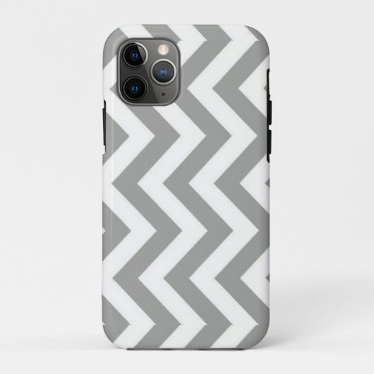 Gray White Chevron Case-Mate iPhone Case (Achterkant)