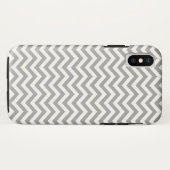 Gray White Chevron Case-Mate iPhone Case (Achterkant (horizontaal))