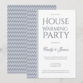 Gray White Chevron Housewarming Party Kaart (Voorkant / Achterkant)