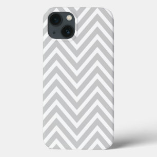 GRAY WHITE CHEVRON PATTERN iPhone 13 HOESJE
