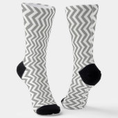 Gray White Chevron Sokken (Gebogen)