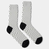 Gray White Chevron Sokken (Rechts)