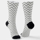 Gray White Chevron Sokken (Gebogen)