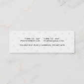 Gray White Confetti Stip Pattern Mini Visitekaartje (Achterkant)