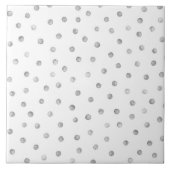 Gray White Confetti Stip Pattern Tegeltje (Voorkant)