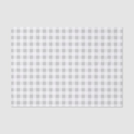 Gray White Gingham Pattern Tissuepapier (Voorkant)