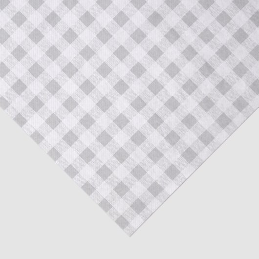 Gray White Gingham Pattern Tissuepapier (Detail)