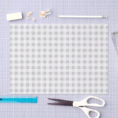 Gray White Gingham Pattern Tissuepapier (Craft)