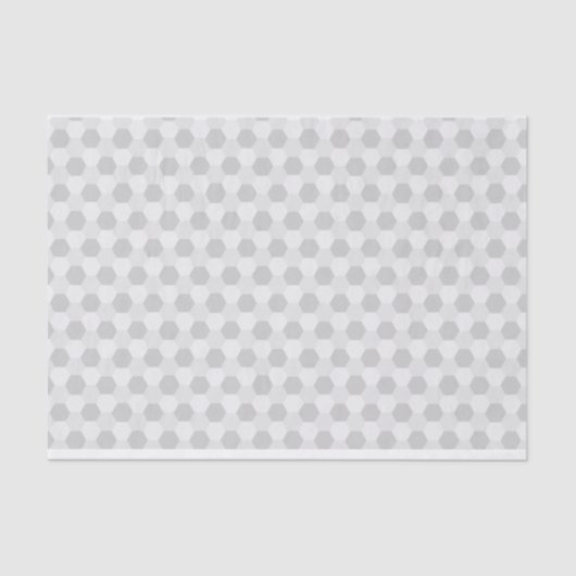 Gray & White Hexagon Patroon Tissuepapier (Voorkant)