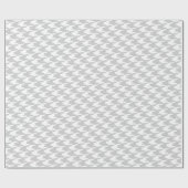 Gray & White Houndstooth Pattern Cadeaupapier (Vlak)