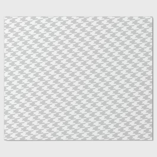 Gray & White Houndstooth Pattern Cadeaupapier (Vlak)