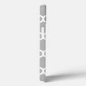 Gray White Moroccan Quatrefoil Pattern #5 V Case-Mate iPhone Case (Achterkant / Rechts)