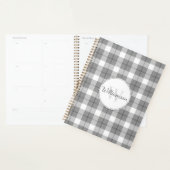 Gray & White Plaid Planner (Display)