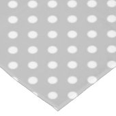 Gray White Polka Dots Pattern Tafelkleed (Gekanteld)