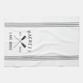 Gray & White Rustic Oars Specialized Lake House Theedoek (Horizontaal)