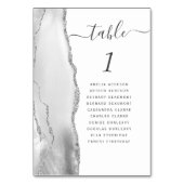 Gray White Silver Agate Wedding Kaart (Voorkant)