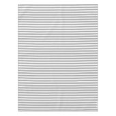 Gray/White Simple Stripes Pattern Tafelkleed (Voorkant)