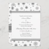 Gray White Snow Winter Weddenschap Kaarten (Voorkant / Achterkant)