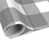 Gray & White Square Pattern Wrapping Paper Cadeaupapier (Rol Hoek)