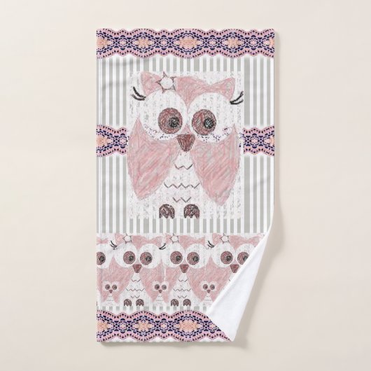 Gray & White Stripe Bathroom Towel Set Ownership Bad Handdoek (Handdoek)