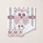 Gray & White Stripe Bathroom Towel Set Ownership Bad Handdoek (Wasdoekje)