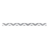 Gray & White Thick Chevron Weddendag V2 Lint (Voorkant)