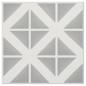 Gray White Trendy Triangles Pattern Fabric Stof (Swatch)