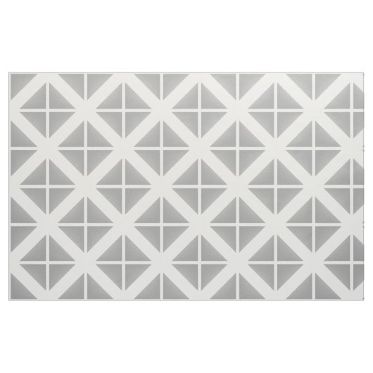 Gray White Trendy Triangles Pattern Fabric Stof (Fat Quarter)
