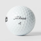 Gray & White Tuxedo Cat Golfballen (Logo)