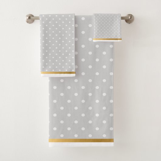 GRAY WHITGOLD SPOT BATHROOM TOWEL SET BAD HANDDOEK (Insitu)