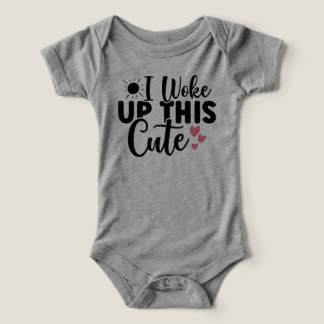 Gray Woe up mignon bébé Bodysuit