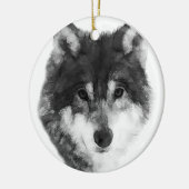 Gray Wolf aantrekkelijk Keramisch Ornament (Links)