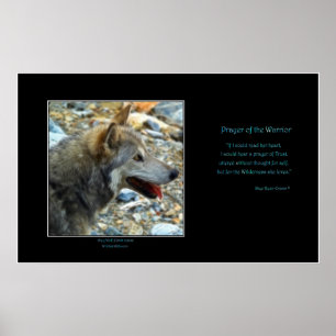 GRAY WOLF Art Poster & gedicht