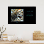 GRAY WOLF Art Poster & Wilderness Poem (Keuken)